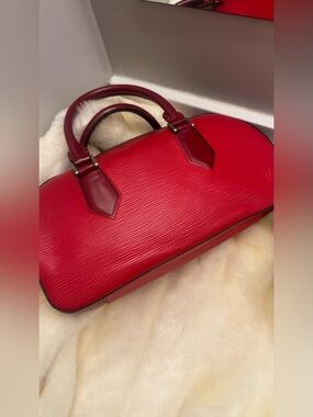 Louis Vuitton Red Structured Dome Handbag